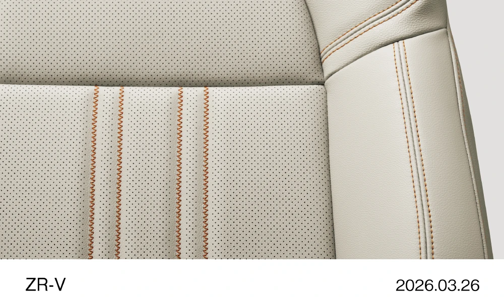Honda ZR-V e:HEV Z 特別仕様車 シートのステッチ