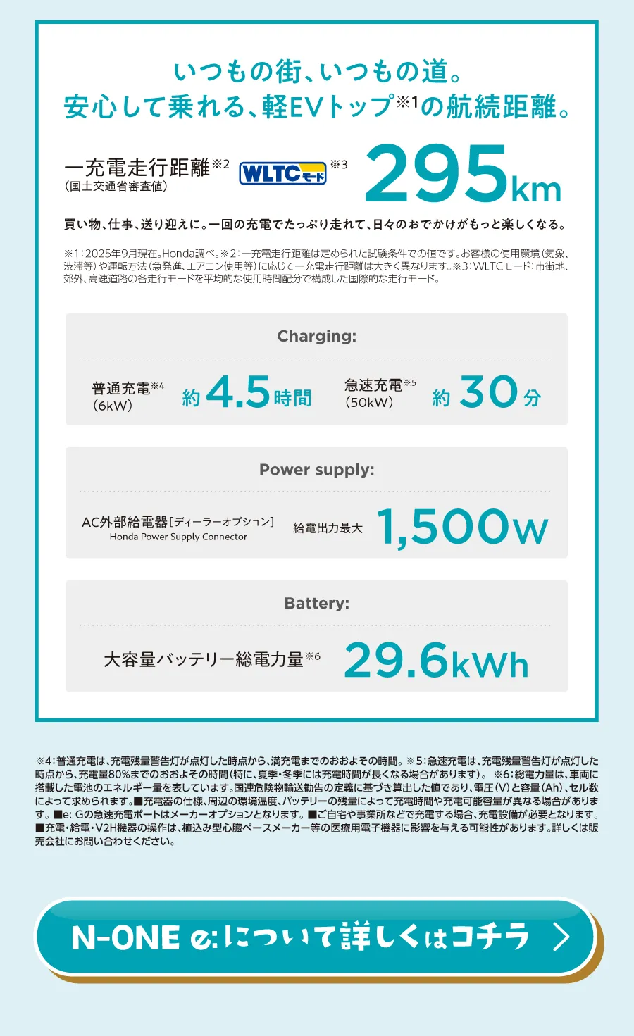 N-ONE e:航続距離