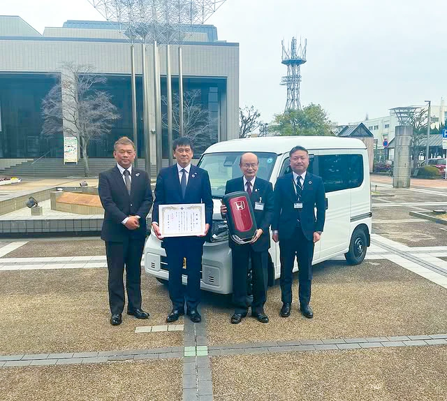 N-VAN e:を草津市に寄贈 納車式